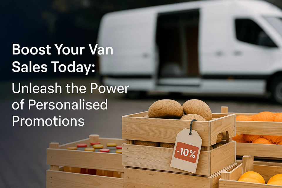 Sales rep offering a personalised promotion to a retail customer during a van sales visit