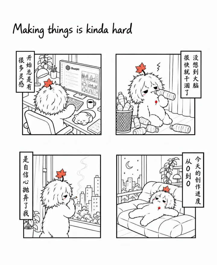 创作还蛮难的