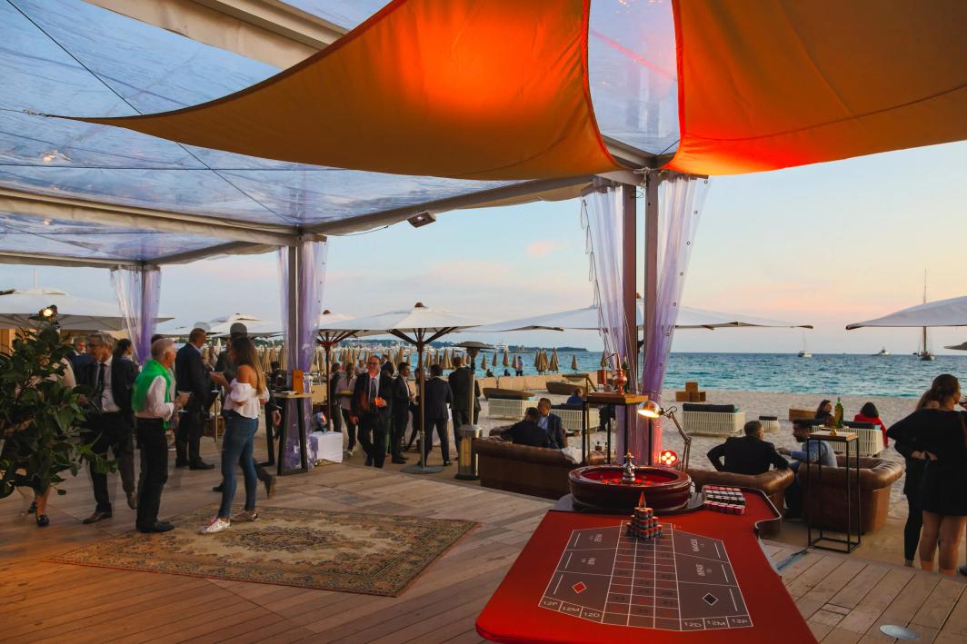 Event Design — beach patio + roulette