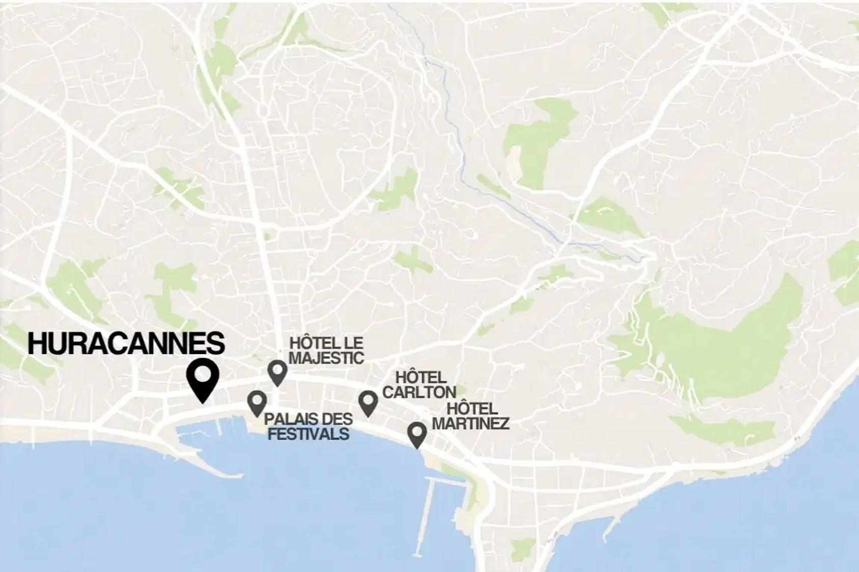 Map of Villa Octopus location in Cannes