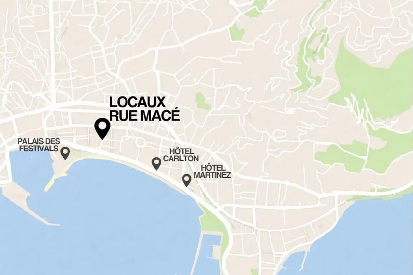 Map of Villa Octopus location in Cannes