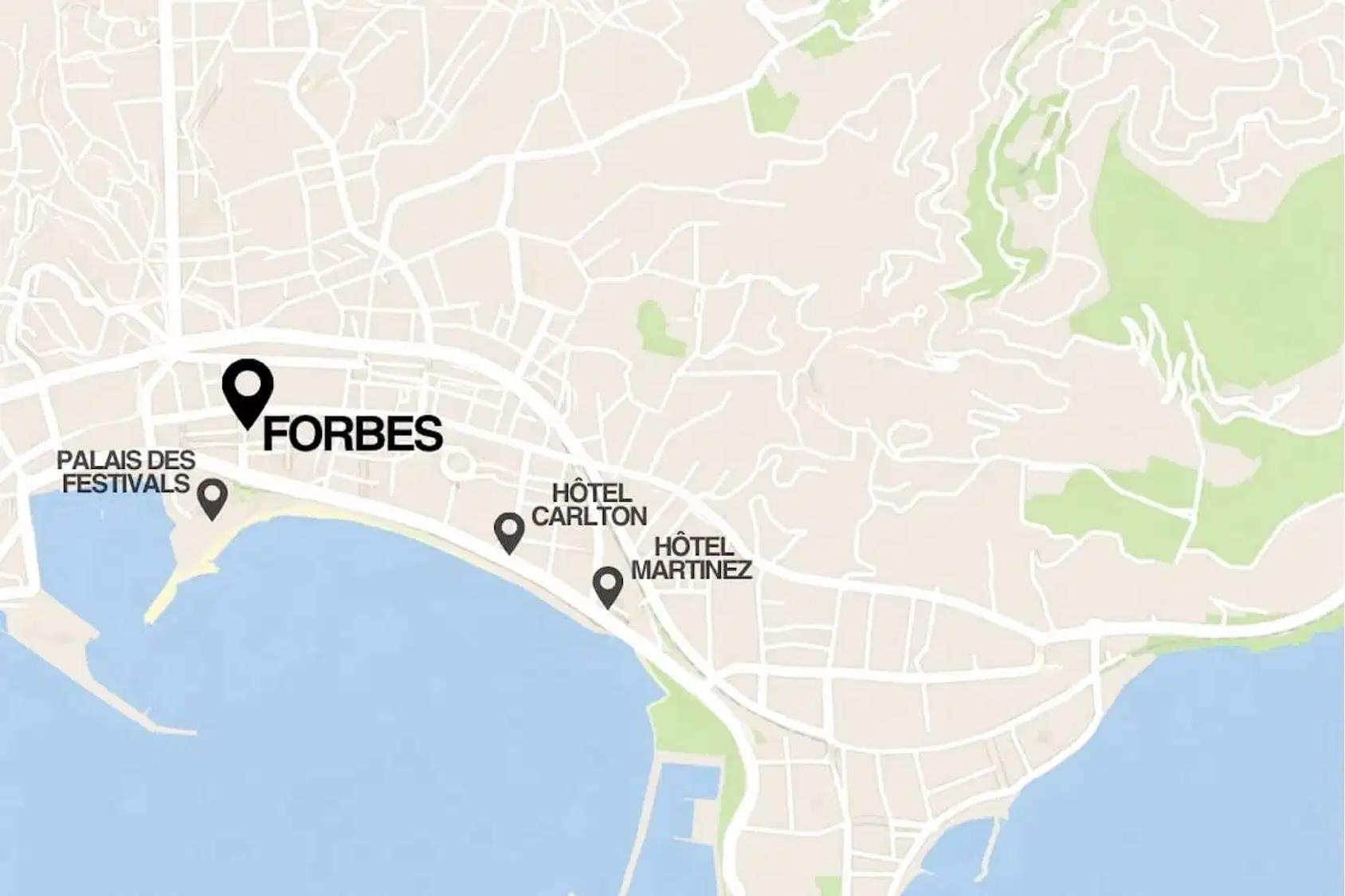 Map of Villa Octopus location in Cannes