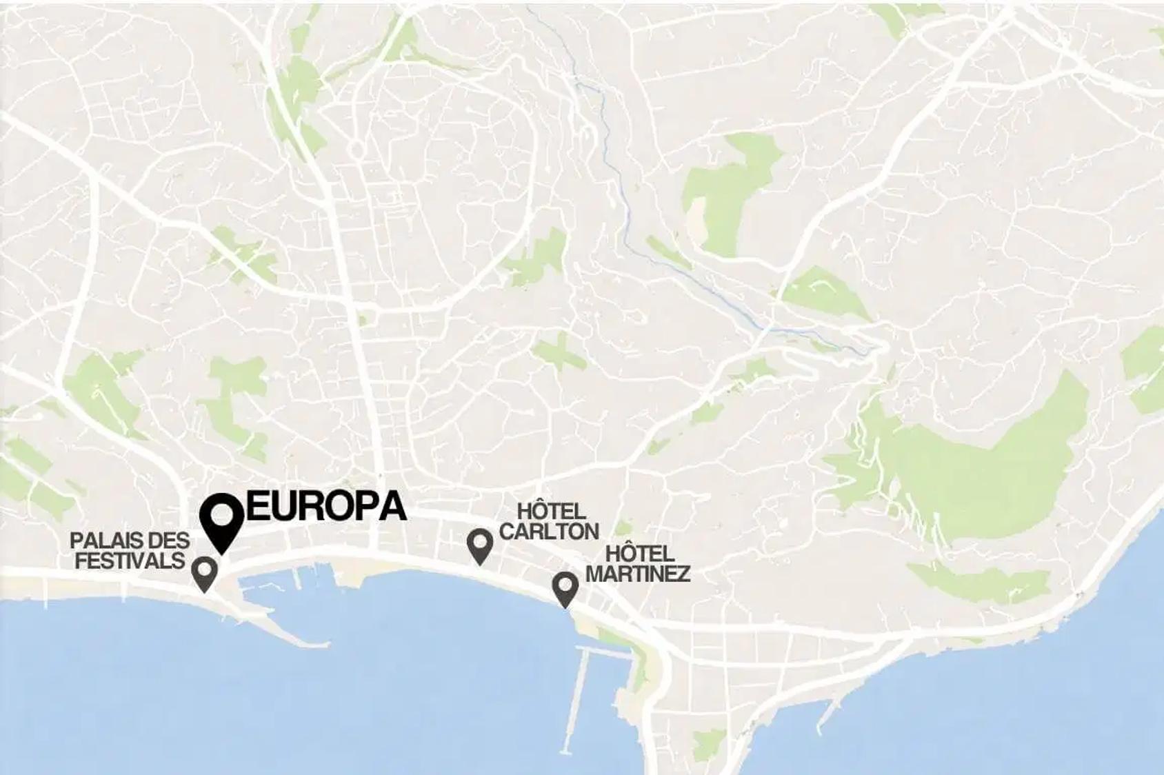Map of Villa Octopus location in Cannes