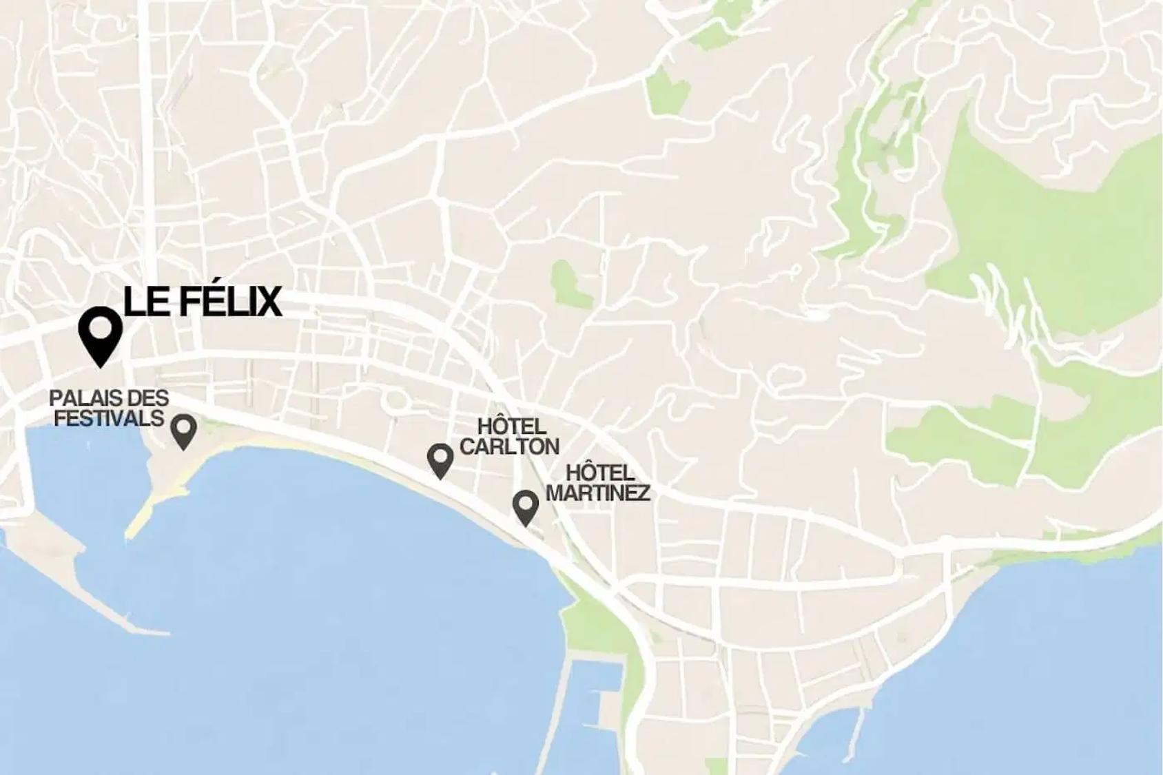 Map of Villa Octopus location in Cannes