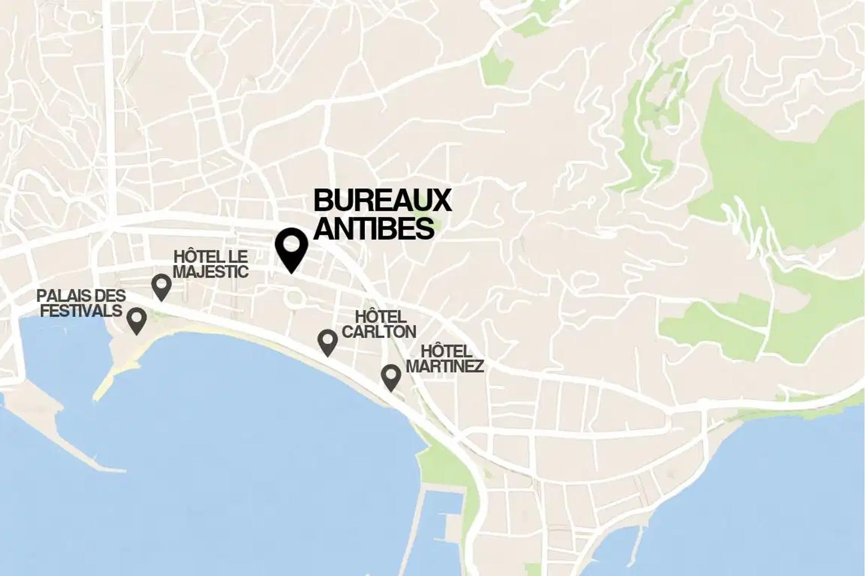 Map of Villa Octopus location in Cannes