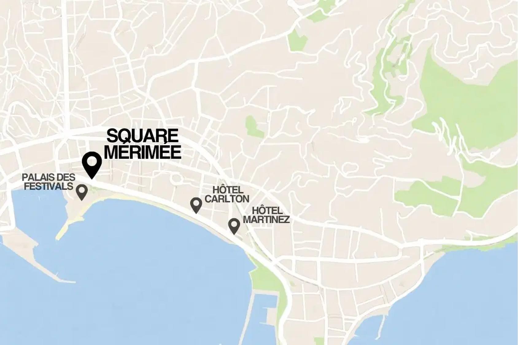 Map of Villa Octopus location in Cannes