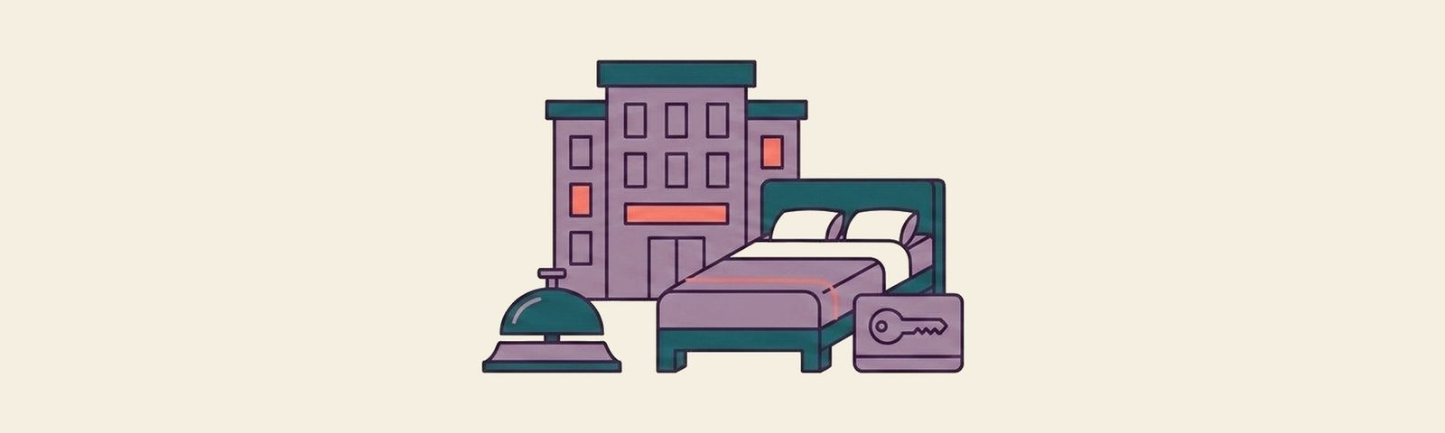 Hotel & Lodging PMS header illustration