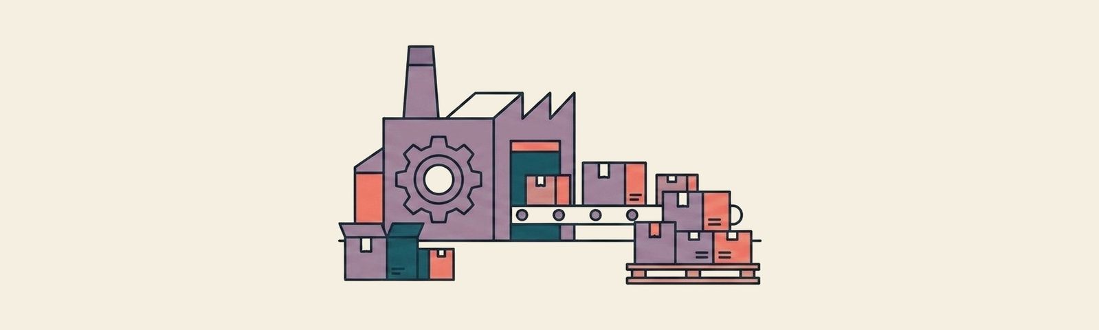 Manufacturing & Distribution ERP header illustration