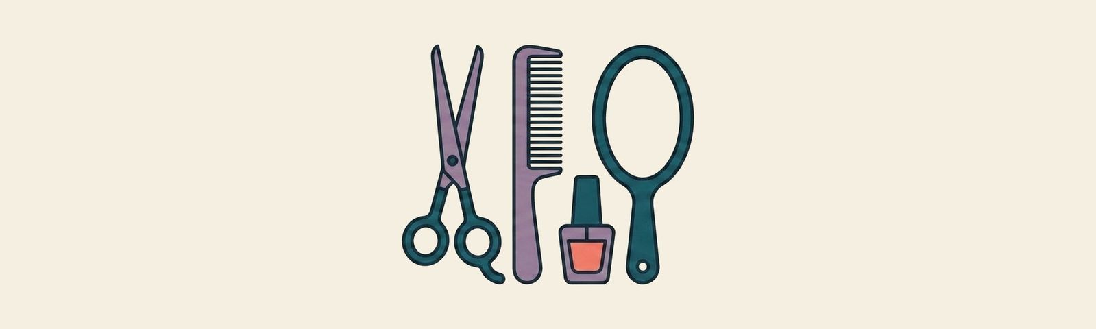 Salon, Spa & Beauty header illustration