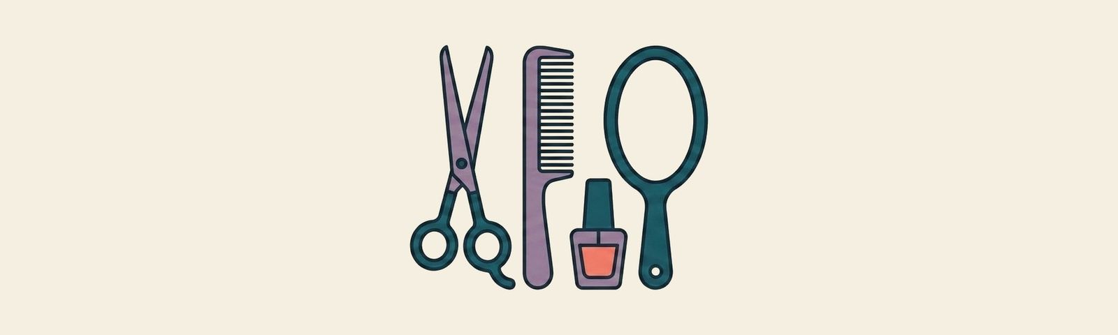 Salon, Spa & Beauty header illustration