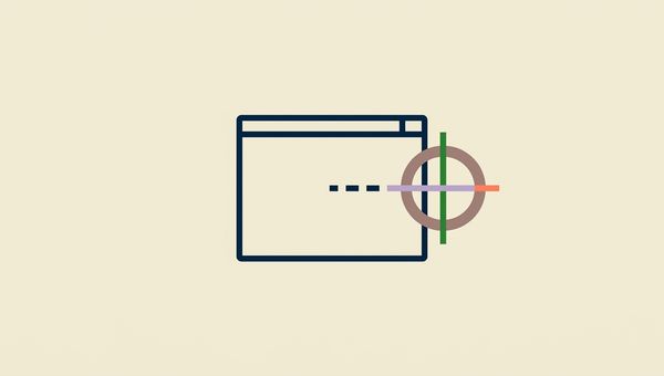 Browser window with a detached crosshair on a snapped line, illustrating Selenium selector drift