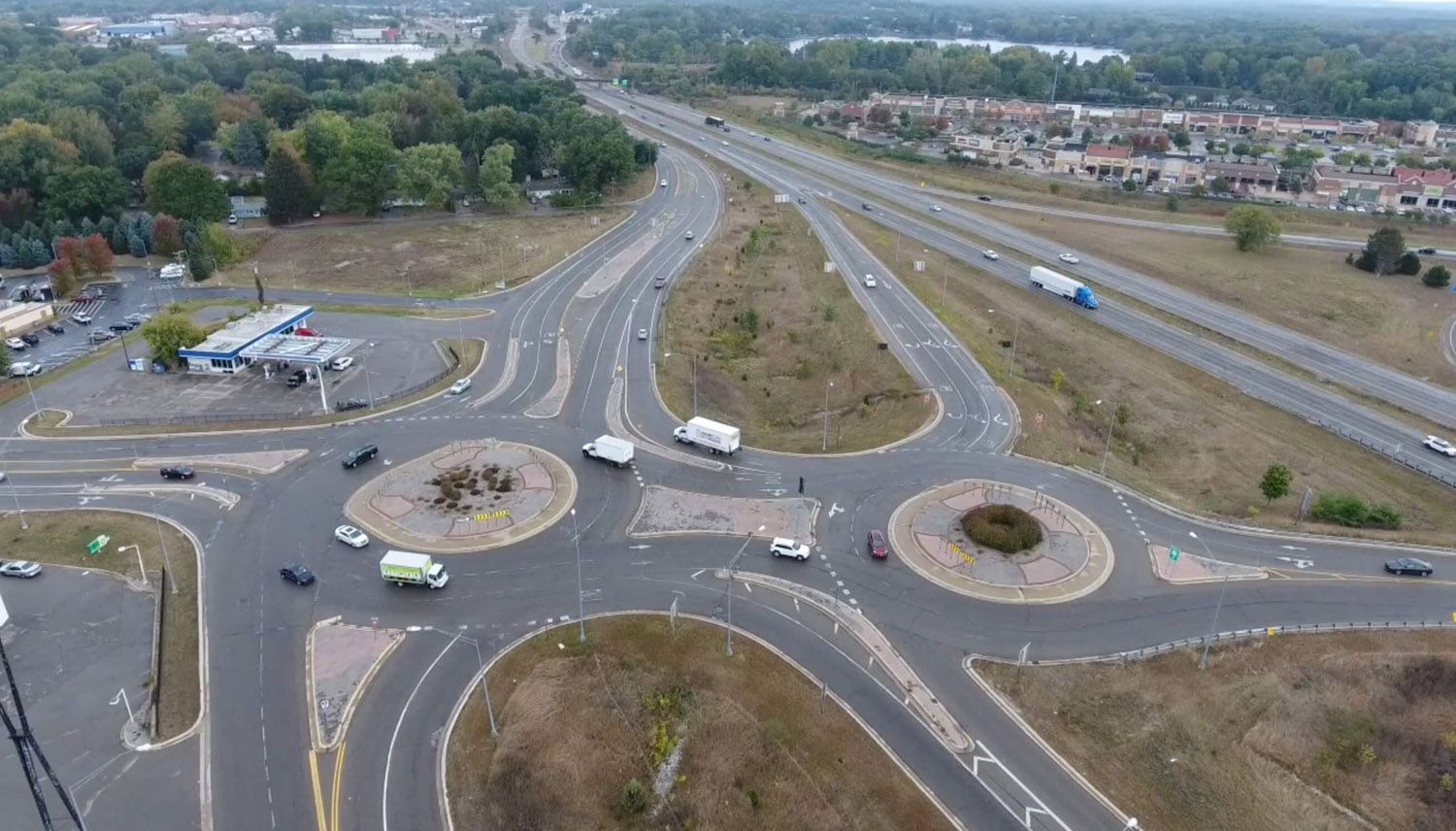 ROUNDABOUT Multi-lane Roundabout Set for SR 17 & Grape Drive Intersection in