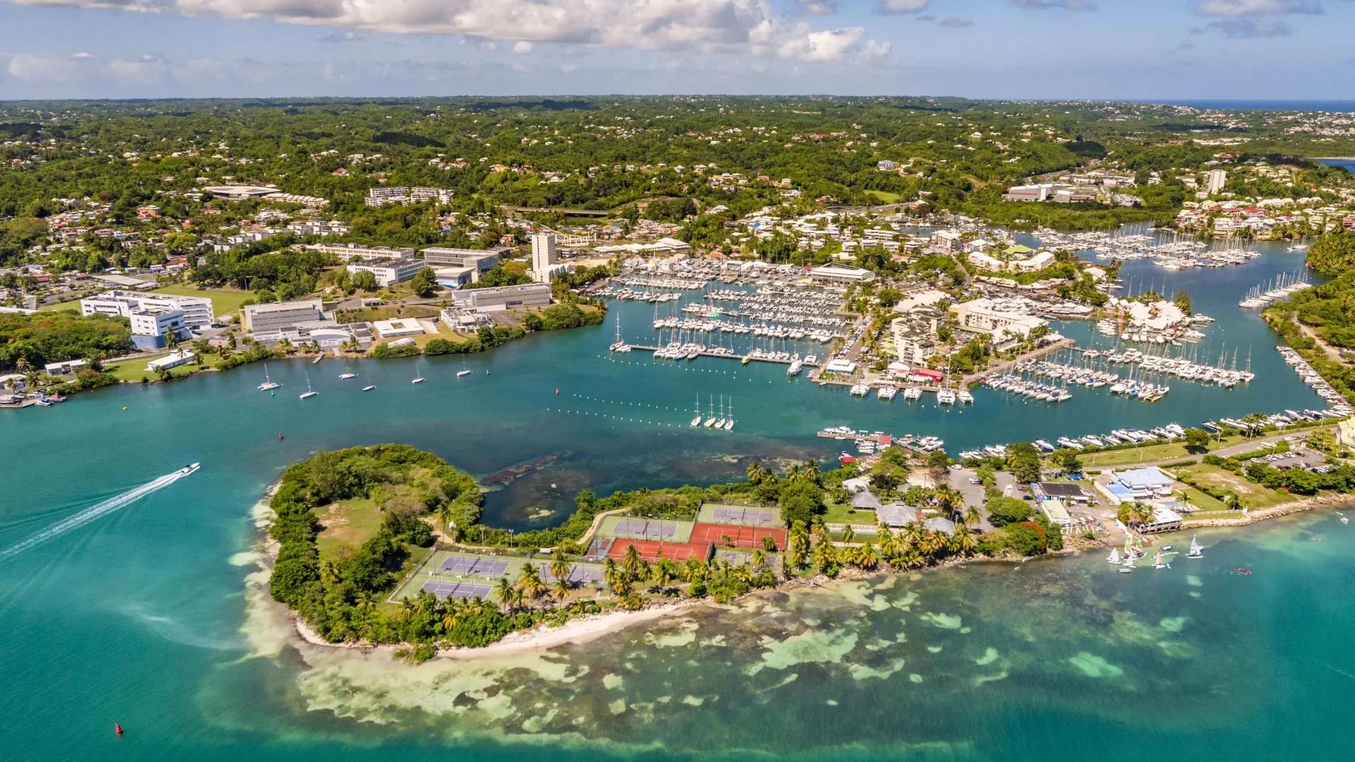 Plan et quartiers du Gosier en Guadeloupe