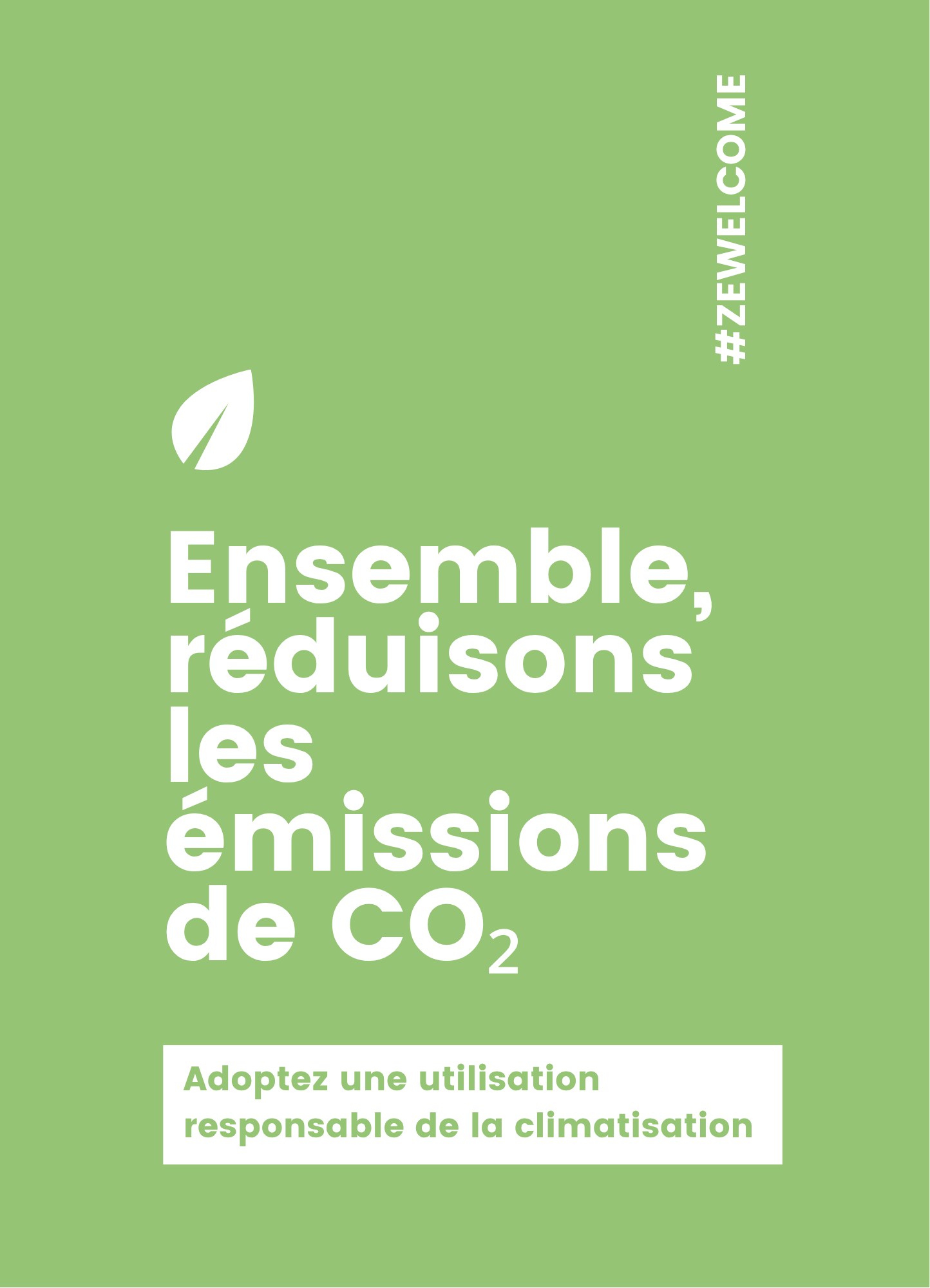 affiche pour sensibiliser à un usage raisonnable de la climatisation en location de villa en guadeloupe