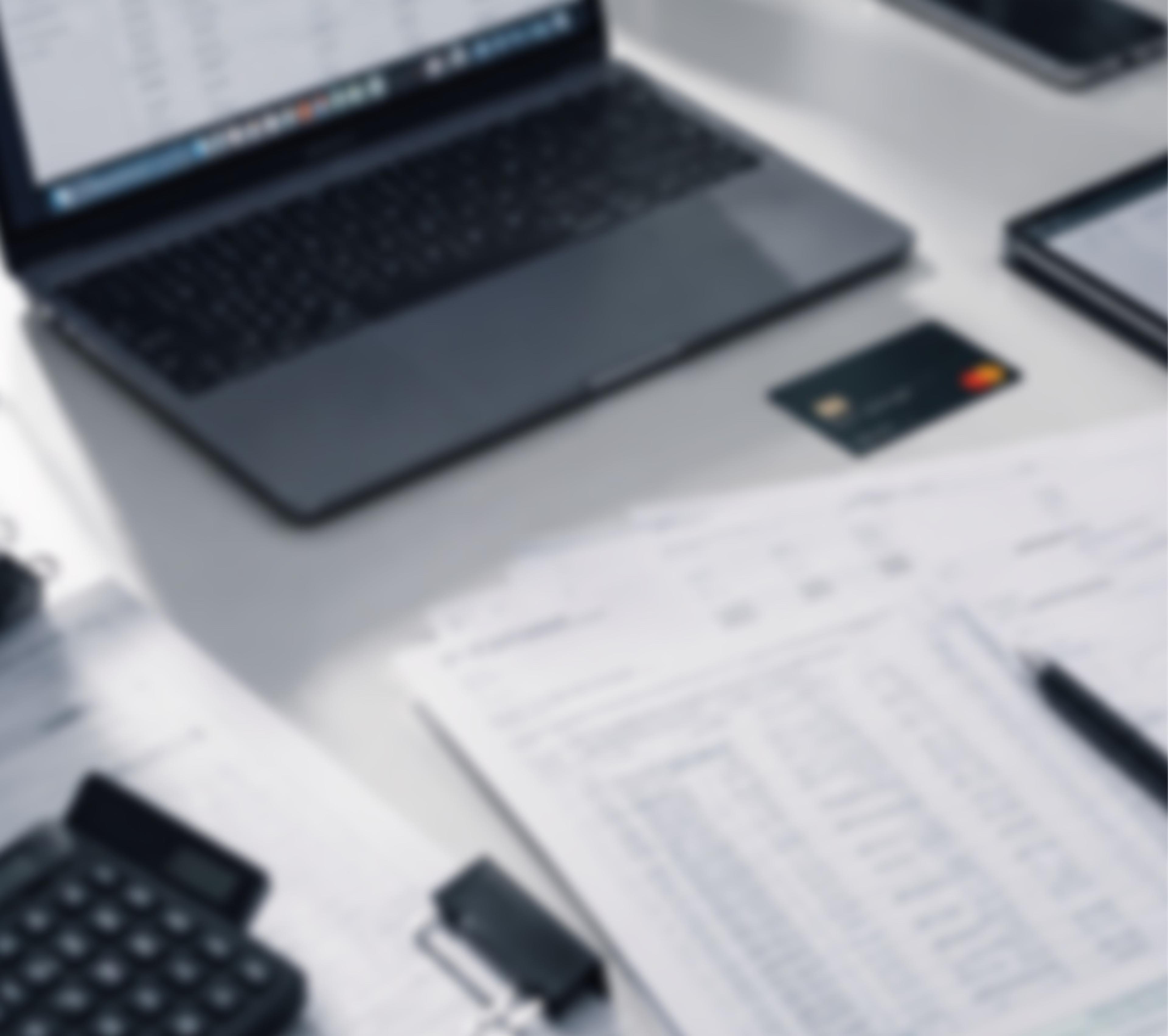 Payroll paperwork on a desk
