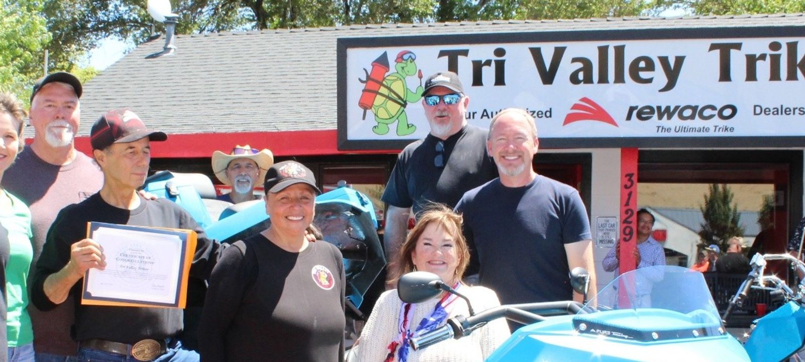 Mayor Bagwell (sitting on a custom trike) helped launch a new Carson City Business –Tri Valley Trikes & Tours
