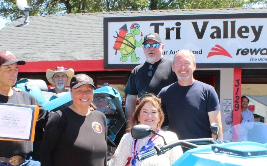Mayor Bagwell (sitting on a custom trike) helped launch a new Carson City Business –Tri Valley Trikes & Tours
