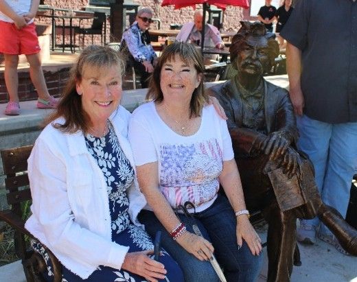 Susan Clemon (left)s and Mayor Bagwell at ribbon cutting
