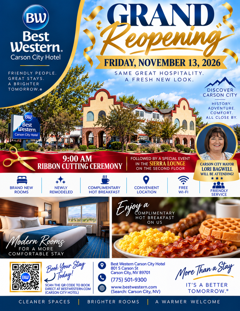 Grand Opening Flyer Best Western Carson City