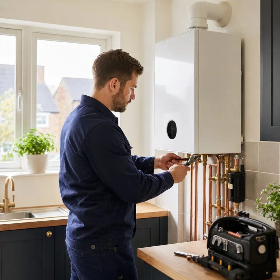 RW Miller boiler installation
