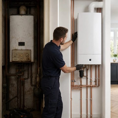 RW Miller boiler installation image 2