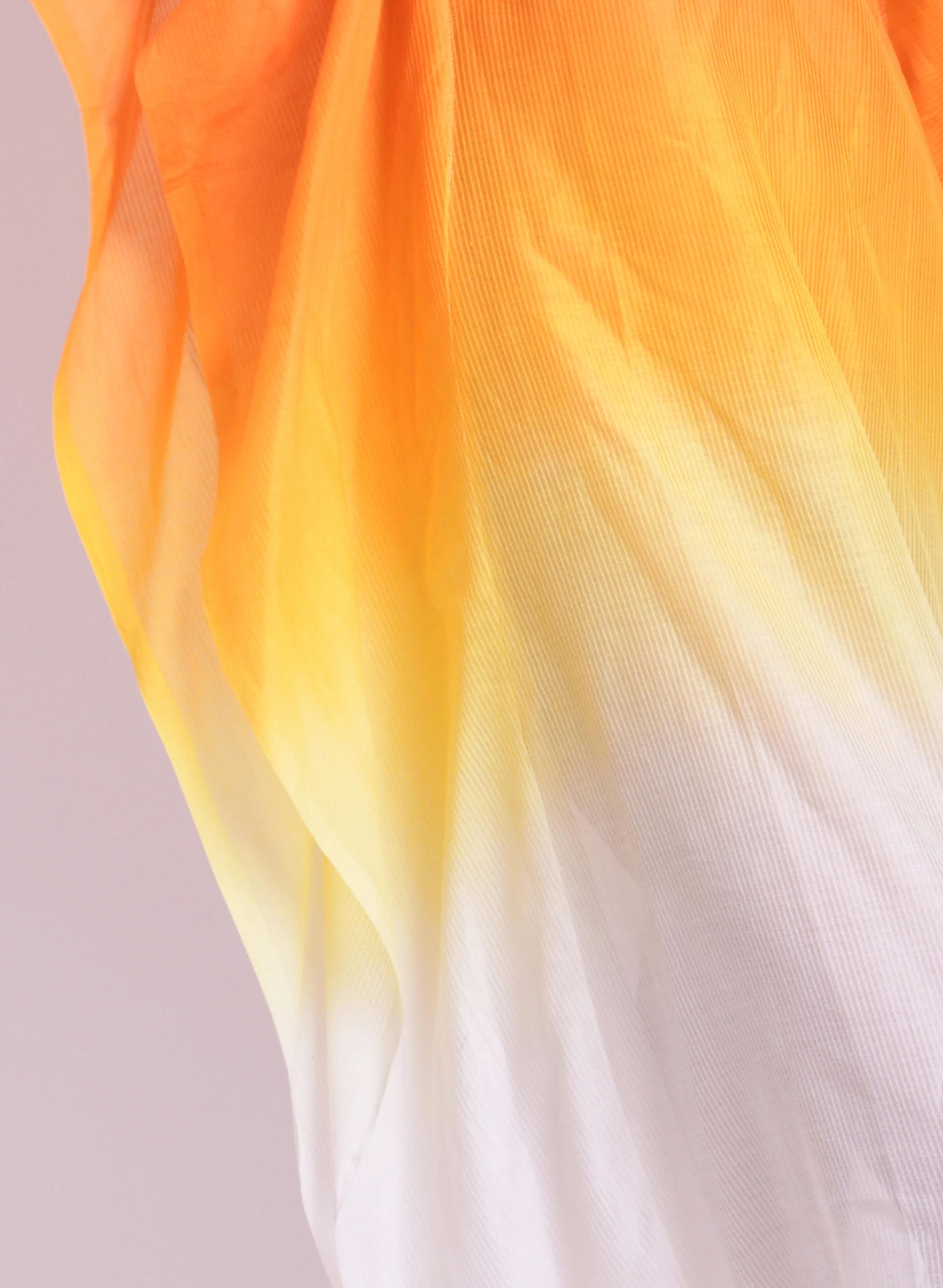 Fabric with a orange colour gradient