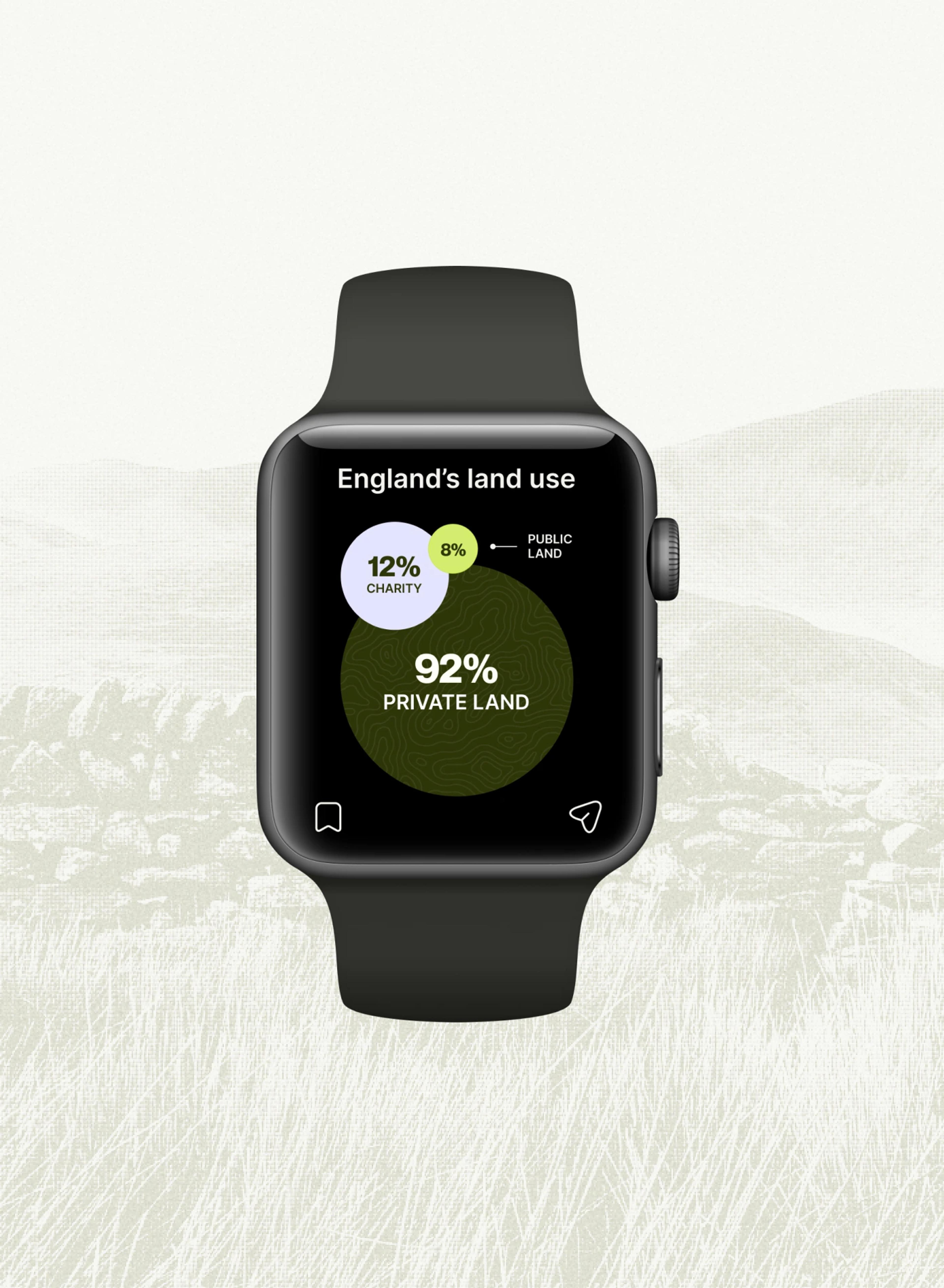 Apple Watch showing data on screen