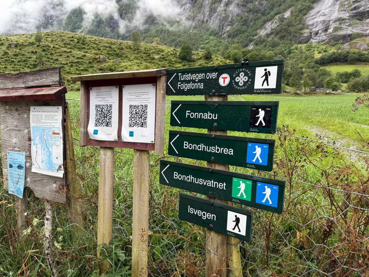 Enkel og tilrettelagt grusvei hele veien.