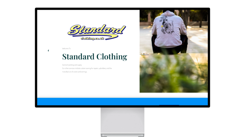 Standard Clothing Website Homepage