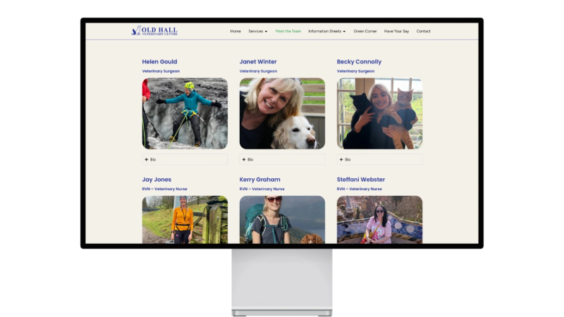 Old Hall Vets Website Team Page