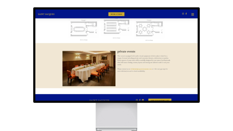 Saint Jacques Restaurant, London - private dining