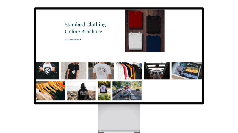 Standard Clothing Website CTA