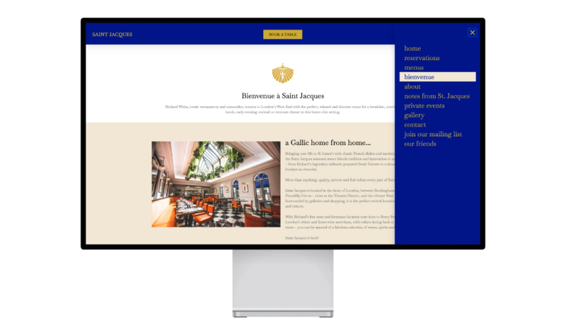 Saint Jacques Restaurant, London - about