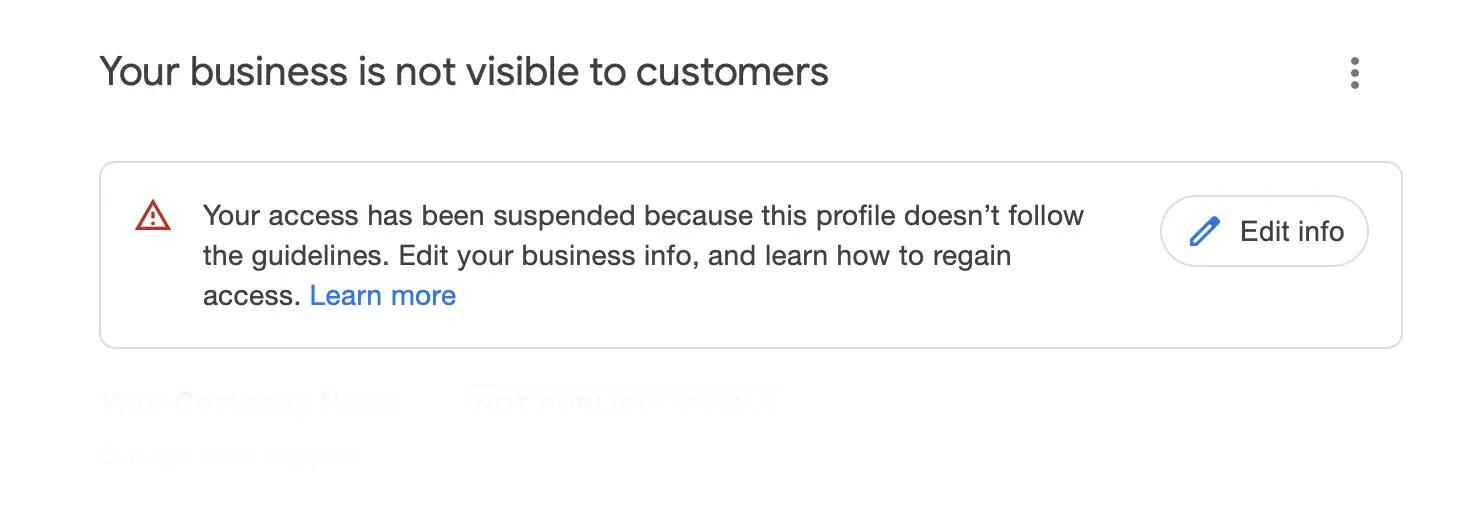 google business profile suspensions