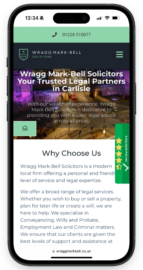 Wragg Mark-Bell Mobile Website Homepage Hero
