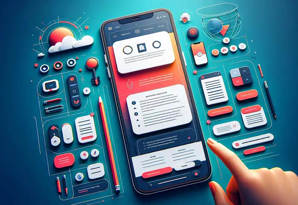 b2c website mobile first design illustration