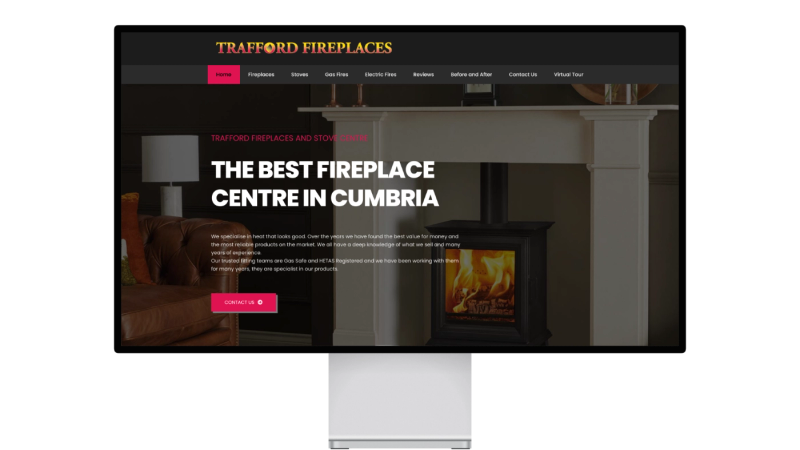 Trafford Fireplaces Website Homepage
