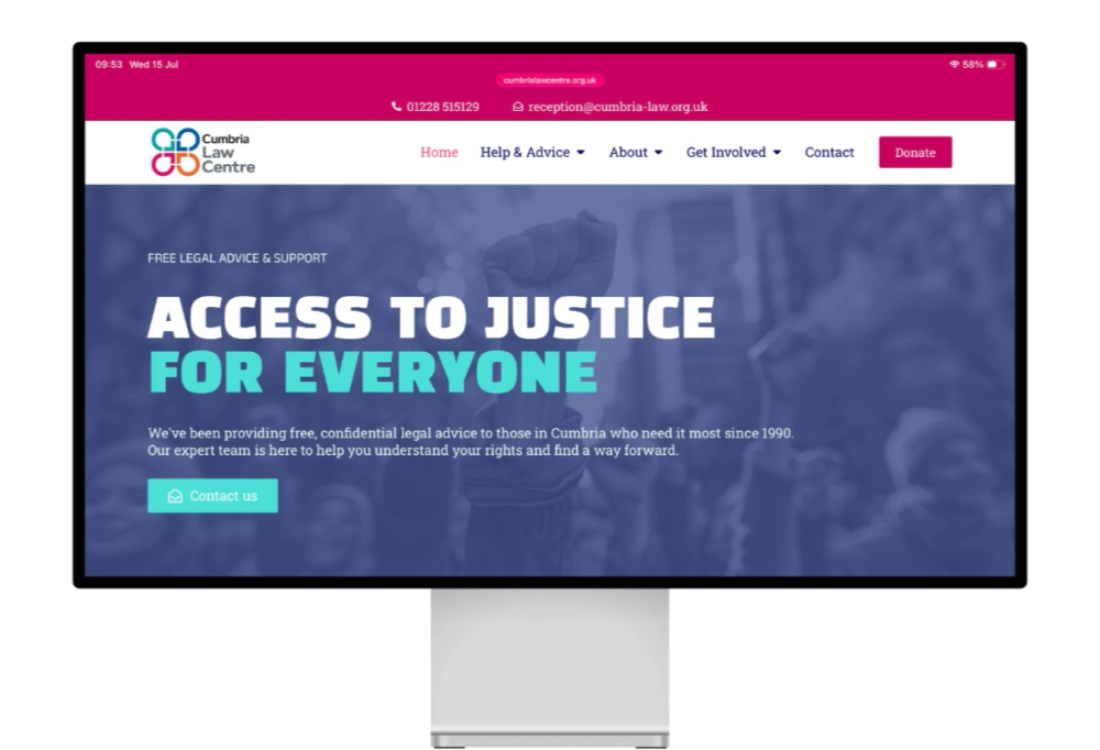 cumbria law centre website case study