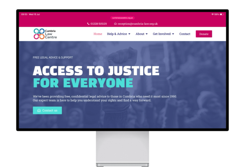 cumbria law centre website case study