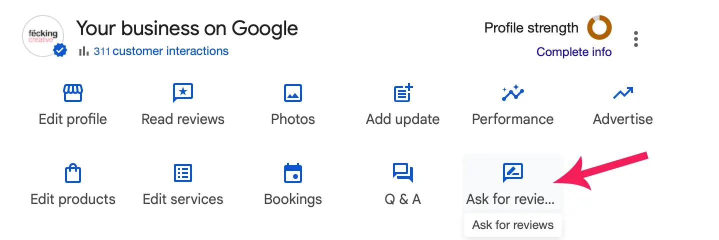 Accessing your Google Business Profile Online Review Link