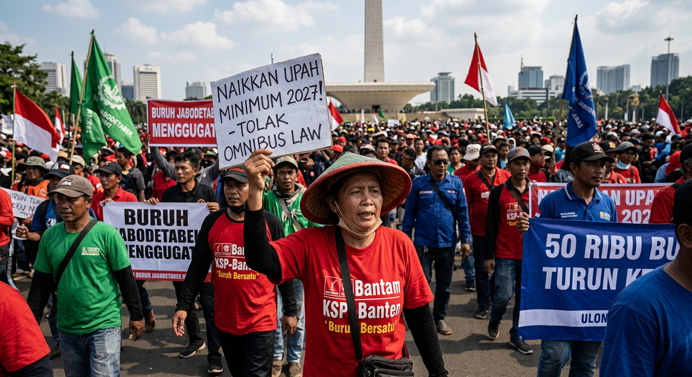 Demo Buruh Jakarta: 50 Ribu Buruh Meriahkan Aksi 24 September 2026