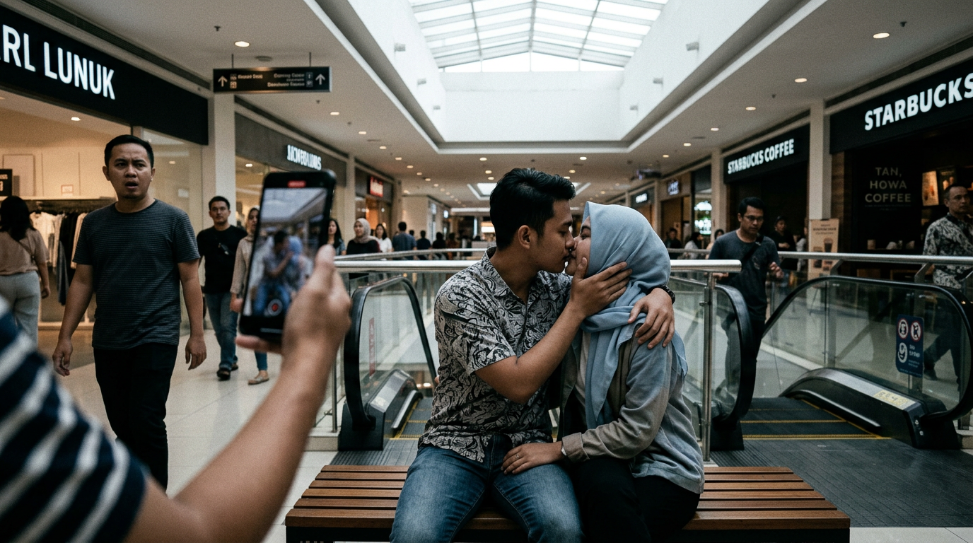 GEGER! Video Viral Pasangan di Mal Tertangkap Kamera, Netizen Heboh!