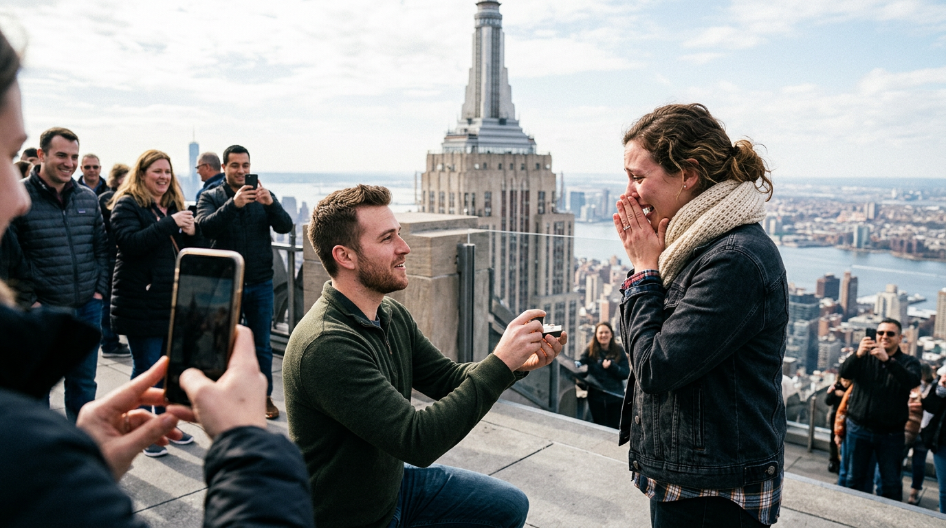 Lamaran di Empire State Bikin Netizen Geger!