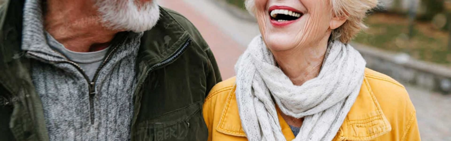 Older couple laughing