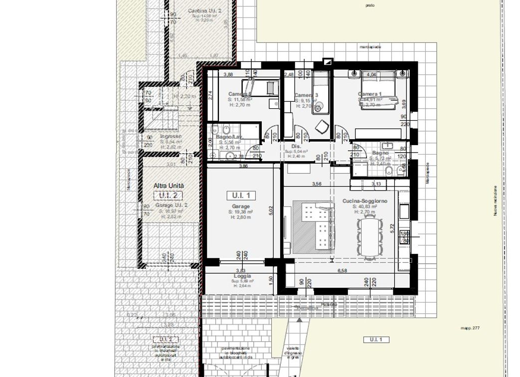Bifamiliare - Noale Via San Giuseppe pianta piano terra