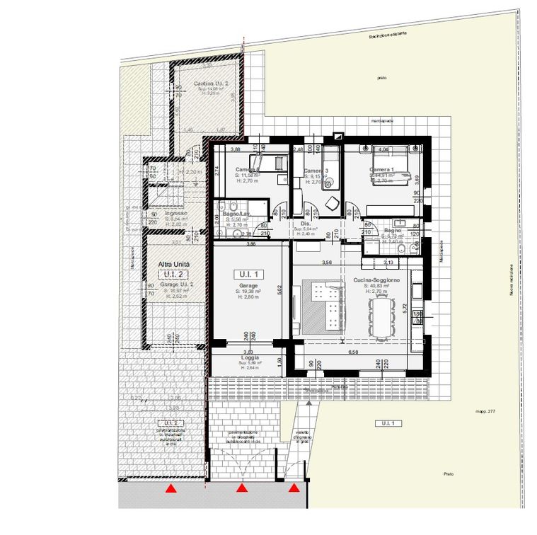 Bifamiliare - Noale Via San Giuseppe pianta piano terra 