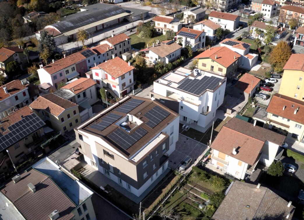 Nuova costruzione Via Pio X Noale (VE) II Fabbricato veduta dall'alto