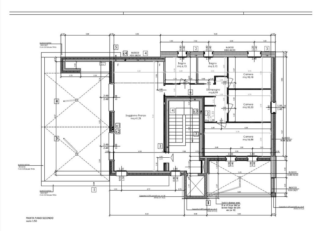 Residenza - Noale Via B. Powell Pianta Piano Secondo