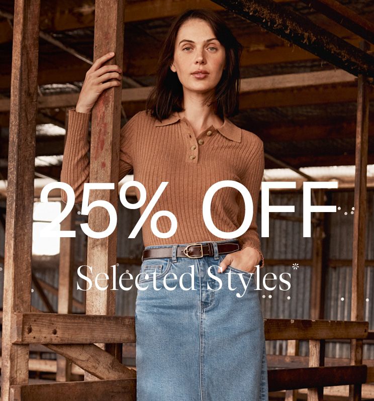25% off Selected Autumn Winter Styles*