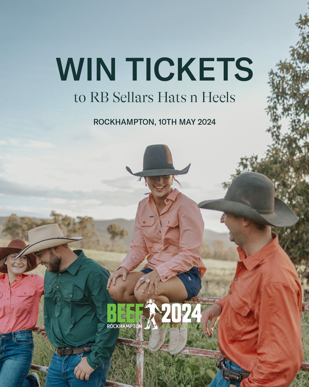 Missed out on tickets to RB Sellars Hats...

To enter, simply:
1. Like this post
2. Tag a friend you’d love to bring with you (more comments = more entries)
3. Ensure you’re following @rb_sellars

+ Bonus entries for those who share this post to their stories

Winner will receive:

Two tickets to RB Sellars Hats n Heels (valued at $300) which includes canapes, drink tickets and General Admission Twilight Pass to Beef Australia 2024 (after 3pm) on Friday 10th of May.

Entries close at 11:59pm AEST Sunday 28th April 2024. Winner will be notified by direct message Monday 29th April 2024.

Please note, this is the official and only RB Sellars account. You will only be notified by @rb_sellars. We will not ask you for any banking details or personal information. All other pages are fakes.

Open to Australian residents only. Prize does not include travel or accommodation to and from Rockhampton. This competition is not sponsored, endorsed or administered, or associated with Instagram.